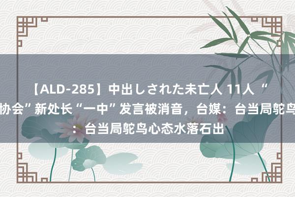 【ALD-285】中出しされた未亡人 11人 “好意思国在台协会”新处长“一中”发言被消音，台媒：台当局鸵鸟心态水落石出