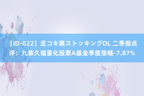 【ID-022】足コキ黒ストッキングOL 二季报点评：九泰久福量化股票A基金季度涨幅-7.87%