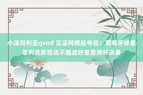 小泽玛利亚qvod 见证阿根廷夺冠！葡萄牙球星菲利克斯现场不雅战好意思洲杯决赛