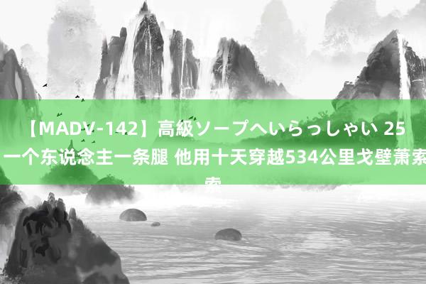 【MADV-142】高級ソープへいらっしゃい 25 一个东说念主一条腿 他用十天穿越534公里戈壁萧索