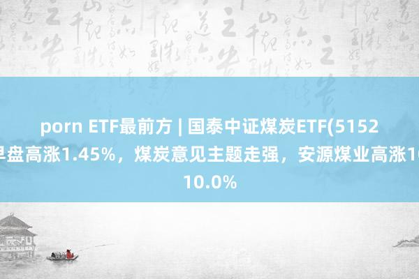 porn ETF最前方 | 国泰中证煤炭ETF(515220)早盘高涨1.45%，煤炭意见主题走强，安源煤业高涨10.0%