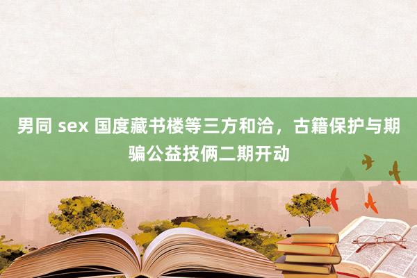 男同 sex 国度藏书楼等三方和洽，古籍保护与期骗公益技俩二期开动