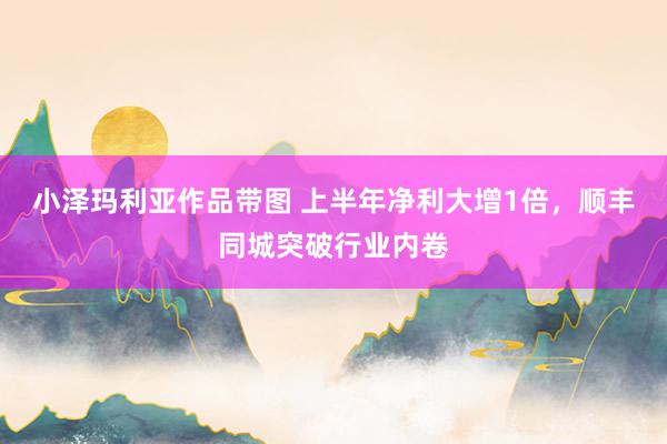 小泽玛利亚作品带图 上半年净利大增1倍，顺丰同城突破行业内卷