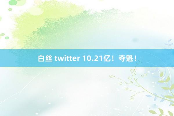 白丝 twitter 10.21亿！夺魁！